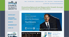 Desktop Screenshot of councilforqualitygrowth.org